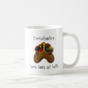 Taza De Café Yarnaholics tiene porciones de bolas