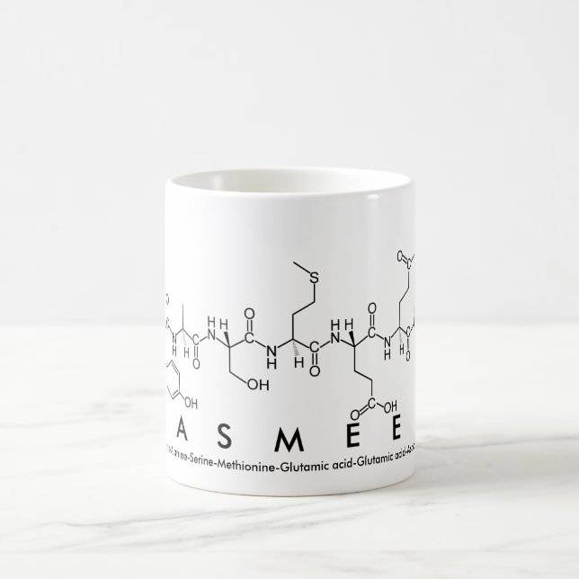 Taza De Café Yasmeen peptide nombre mug (Centro)