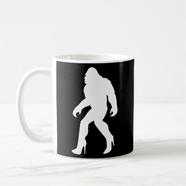 Taza De Café Yassquatch Pisón Grande Sasquatch En Techos Altos  (Izquierda)