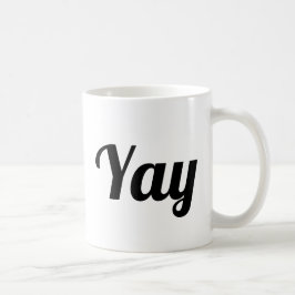 Taza De Café Yay Happy Uplifting Moderne Positive