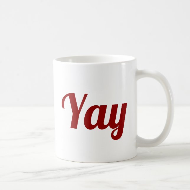 Taza De Café Yay Happy Uplifting Moderne Positividad Moda suave (Derecha)