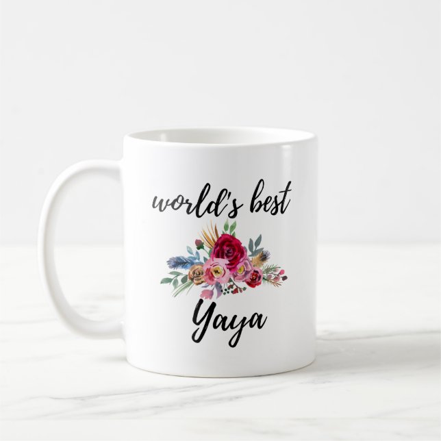 Taza De Café Yaya Abuela griega Grecia Regalo de abuela (Izquierda)