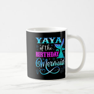 Taza De Café Yaya De La Sirena De Cumpleaños Familia Partido Co