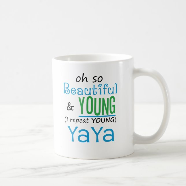 Taza De Café YaYa hermoso y joven (Derecha)