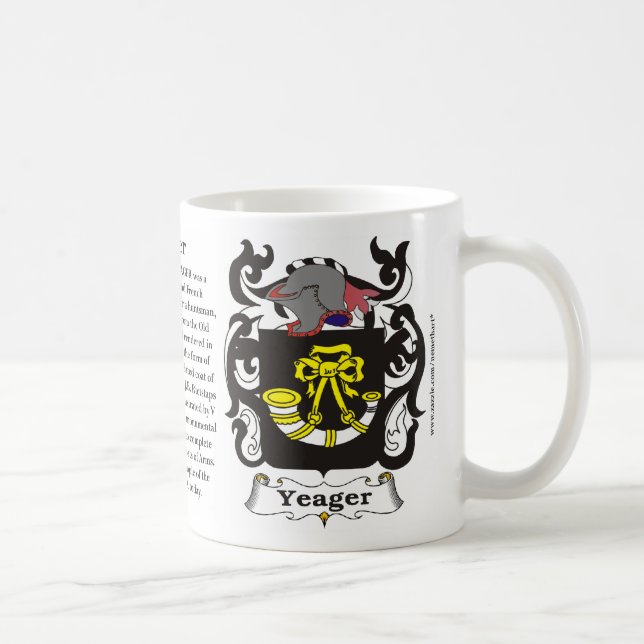 Taza De Café Yeager, el origen, el significado y el escudo en a (Derecha)