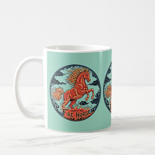 Taza De Café Year of the Fire Horse Mug (Izquierda)