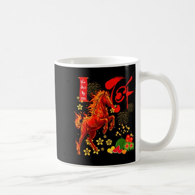 Taza De Café Year Of The Horse Lunar Vietnamese New Year Fire H (Derecha)