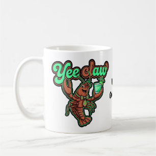 Taza De Café Yee Claw Retro Langostinos Tazón Costero Cóctel 