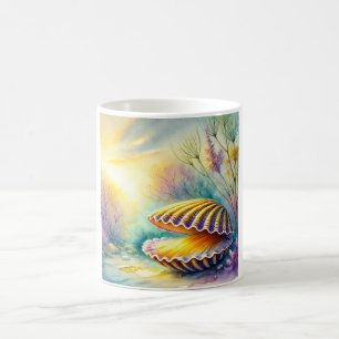 Taza De Café Yellow Clam Watercolor 051024AREF135 - Watercolor