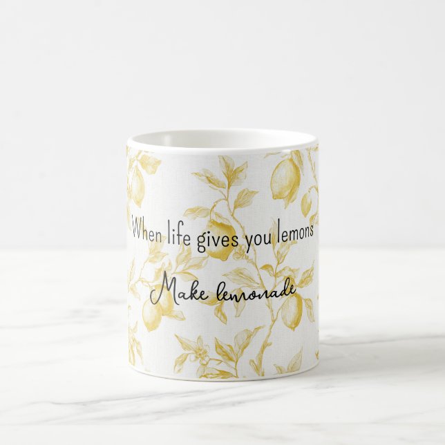 Taza De Café Yellow Fruit Lemons Make Lemonade (Centro)