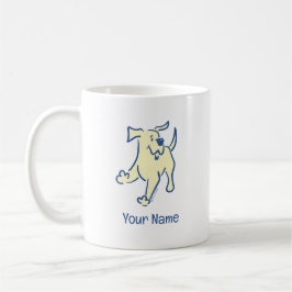 Taza De Café Yellow Lab Puppy Cute Blanco Simple