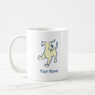Taza De Café Yellow Lab Puppy Cute Blanco Simple