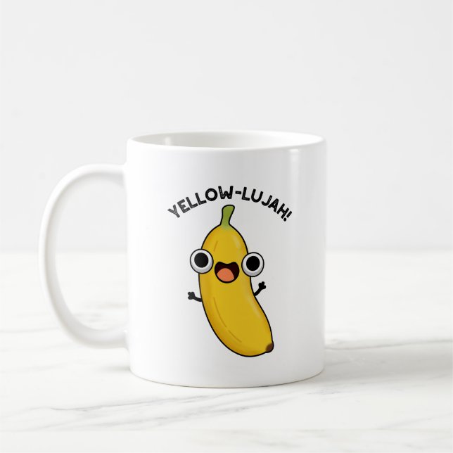Taza De Café Yellow-lujah Funny Banana Pun (Izquierda)