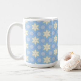 Taza De Café Yellow Stars on Blue design coffee mug