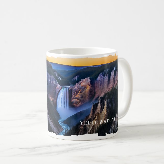 Taza De Café Yellowstone Falls Mug (Anverso derecho)