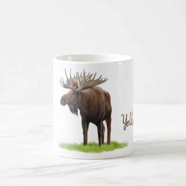 Taza De Café Yellowstone Moose Mug (Centro)