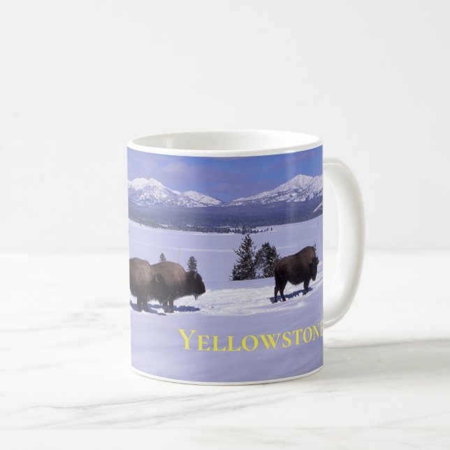 Taza De Café Yellowstone Mug-Buffalo (Anverso derecho)