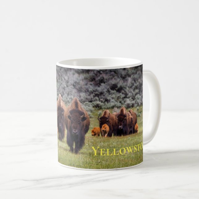 Taza De Café Yellowstone Mug-Buffalo (Anverso derecho)