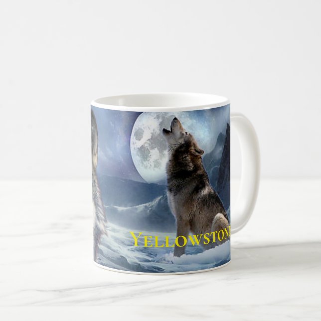Taza De Café Yellowstone Mug-Wolf (Anverso derecho)