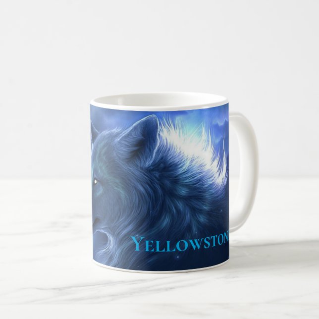 Taza De Café Yellowstone Mug-Wolf (Anverso derecho)