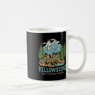 Taza De Café Yellowstone Parque Nacional Estadounidense Wolf Bi