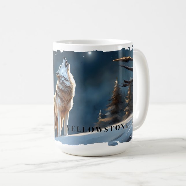 Taza De Café Yellowstone Wolf Mug (Anverso derecho)