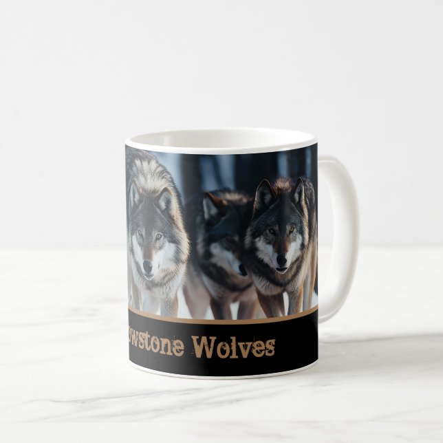 Taza De Café Yellowstone Wolves Coffee Mug (Anverso derecho)