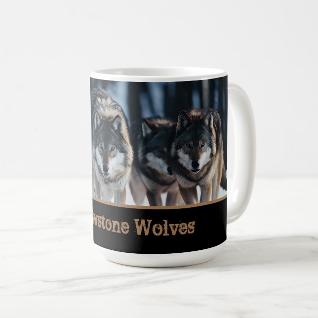 Taza De Café Yellowstone Wolves Coffee Mug (Anverso derecho)