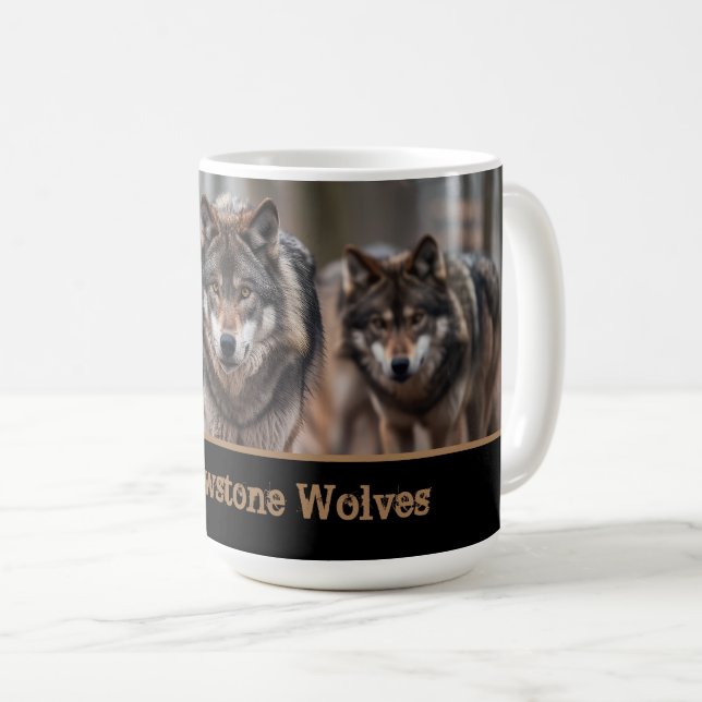Taza De Café Yellowstone Wolves Coffee Mug (Anverso derecho)