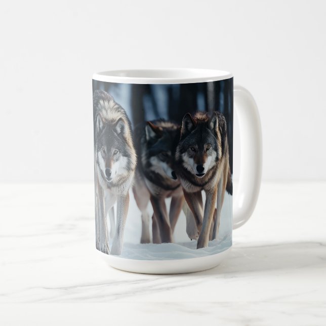 Taza De Café Yellowstone Wolves Coffee Mug (Anverso derecho)