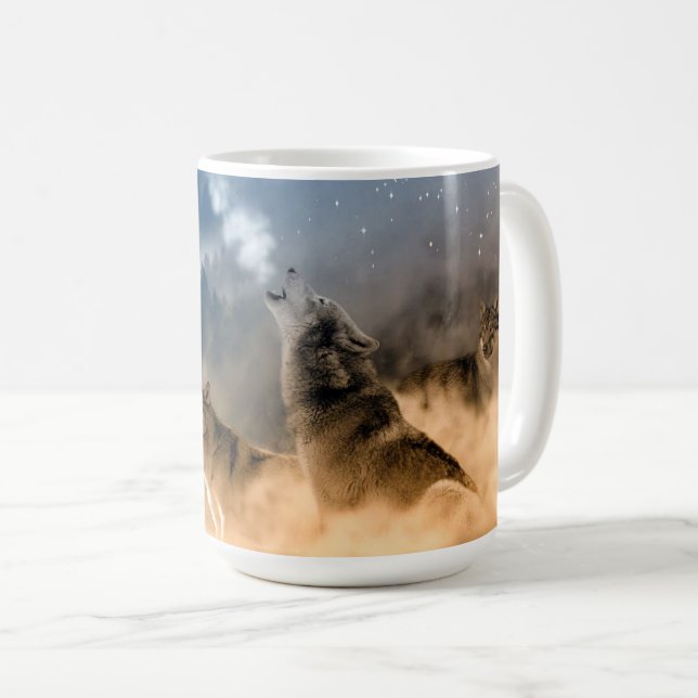 Taza De Café Yellowstone Wolves Coffee Mug (Anverso derecho)