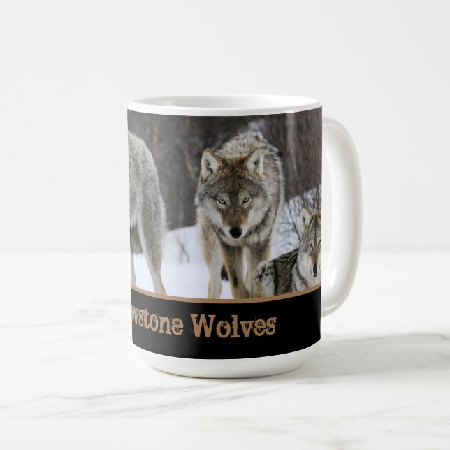 Taza De Café Yellowstone Wolves Coffee Mug (Anverso derecho)