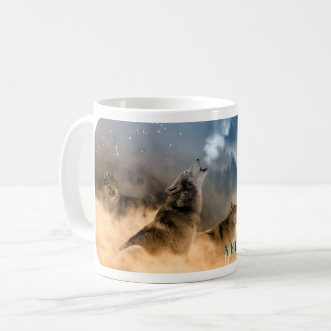 Taza De Café Yellowstone Wolves Mug (Anverso izquierdo)