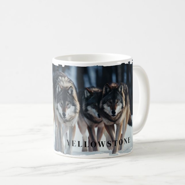 Taza De Café Yellowstone Wolves Mug (Anverso derecho)