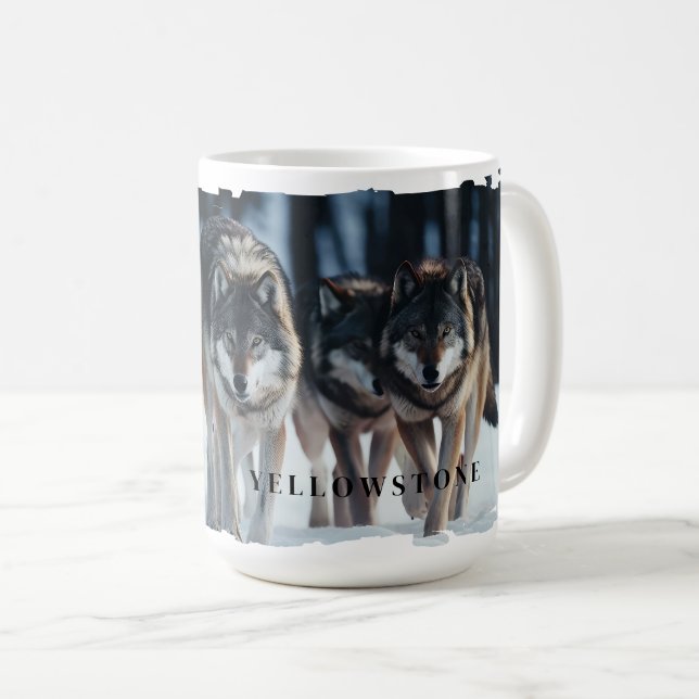 Taza De Café Yellowstone Wolves Mug (Anverso derecho)