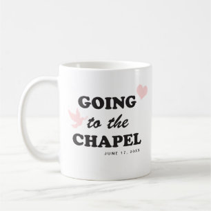 Taza De Café Yendo a la Capilla Novia con tema retro de los 7
