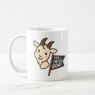 Taza De Café Yep I'm The GOAT Cute Funny Goat Head Design