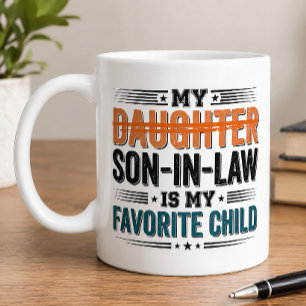 Taza De Café Yerno Divertido Hijo Favorito