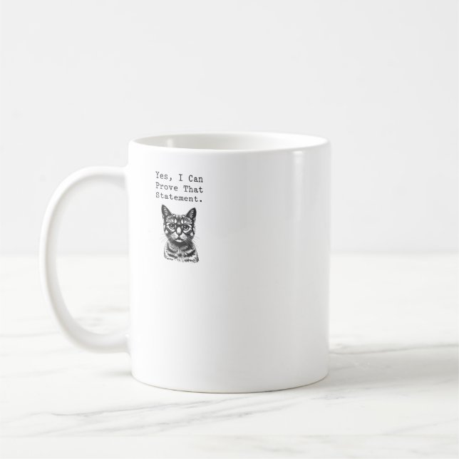 Taza De Café Yes, I Can Prove That Statement Math Design (Izquierda)