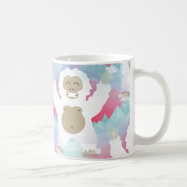 Taza De Café yeti rosado (Derecha)