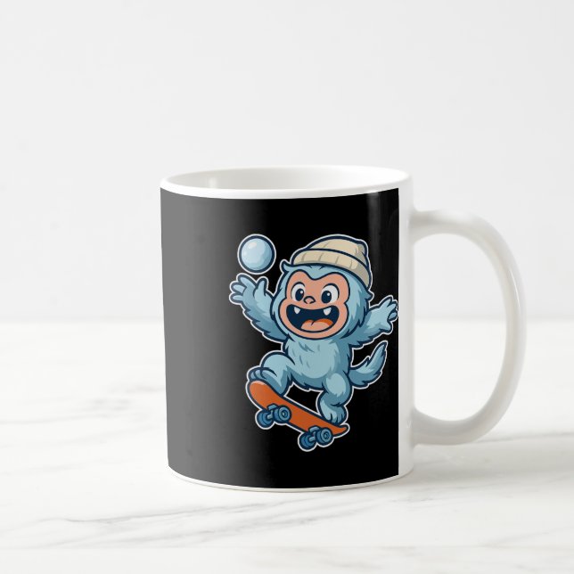 Taza De Café Yeti Snowll Skateboard Fun  (Derecha)
