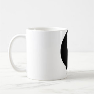 Taza De Café Yin Y Yang Black White Paint Melting Drops Brush