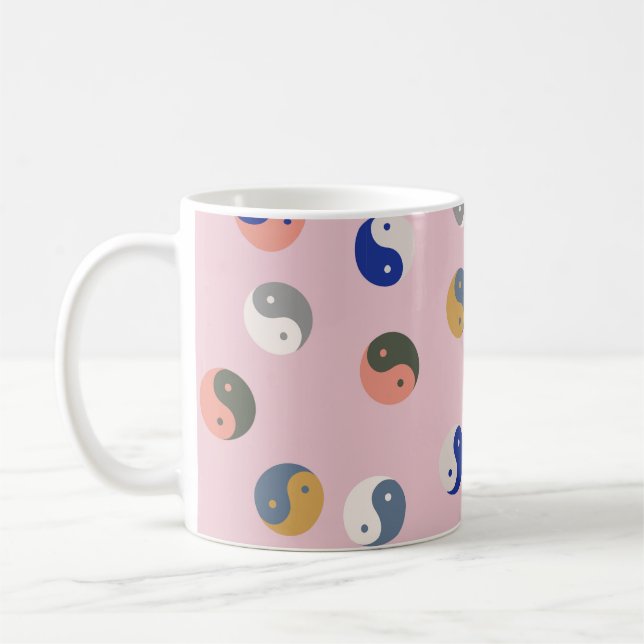 Taza De Café Yin y yang sin fisuras, espiritual repetible (Izquierda)