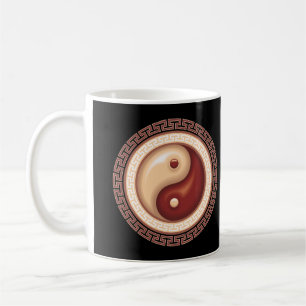 Taza De Café Yin y Yang w/Border