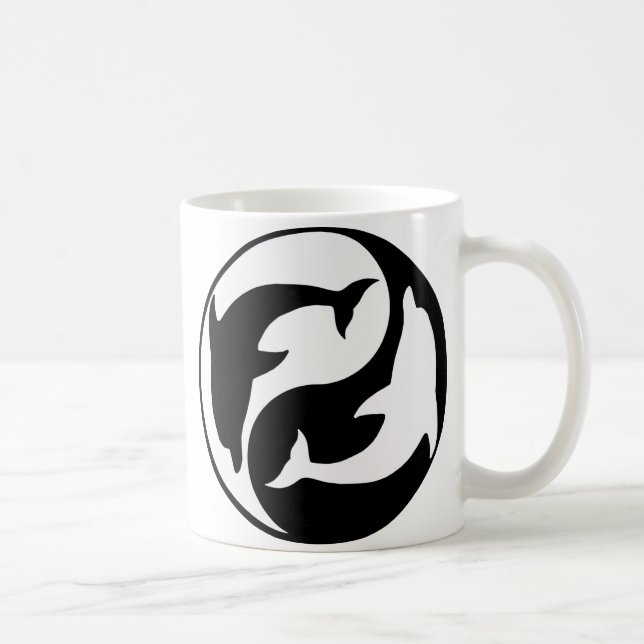 Taza De Café Yin Yang Dolphin Mug (Derecha)