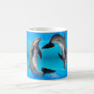 Taza De Café Yin Yang Dolphins