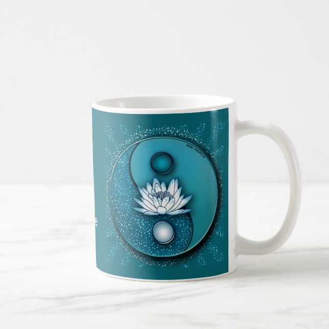 Taza De Café Yin Yang Lotus (Derecha)