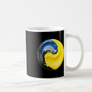 Taza De Café Yin Yang Ucrania Azul y Amarillo
