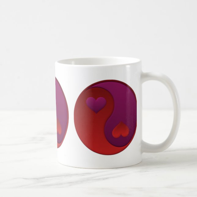 Taza De Café Yin Yang Valentine Mug (Derecha)
