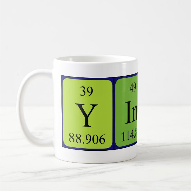Taza De Café Yinthe periódica table name mug (Izquierda)